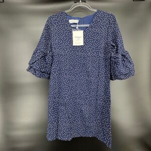 Women's Dress Sweet & Cute V-Neck Bell Sleeve Shift Dress Mini Dress Sz small‎